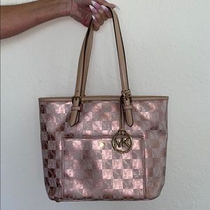 Michael Kors Metallic Pink/Rose Gold Purse